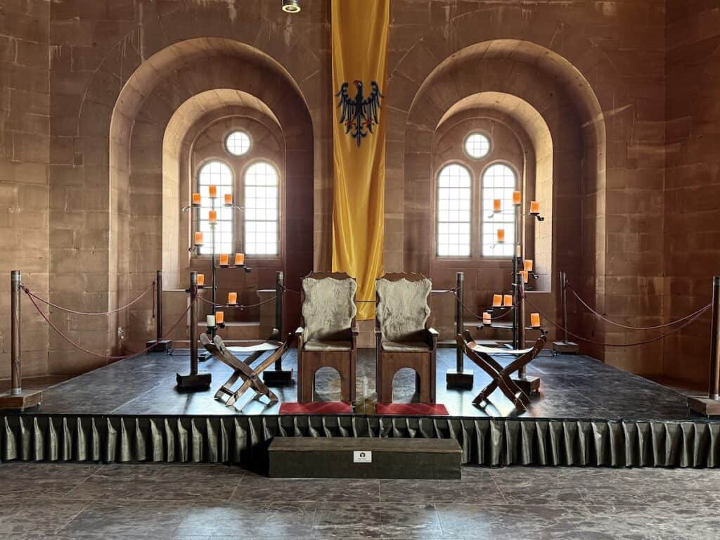 Burg Trifels: Is it Worth the Climb? 17 Throne hall photo op at Burg Trifels