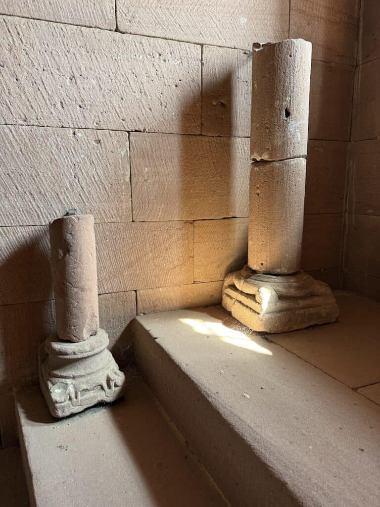 Burg Trifels: Is it Worth the Climb? 7 Two original pillars from the old Burg Trifels